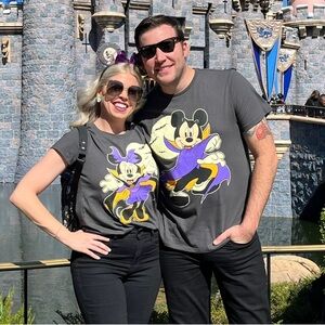 Disney Halloween Mickey Minnie Shirt Size Small and XL with Matching Ears!